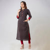 Black Color Straight Kurta (CK206BLK-L)