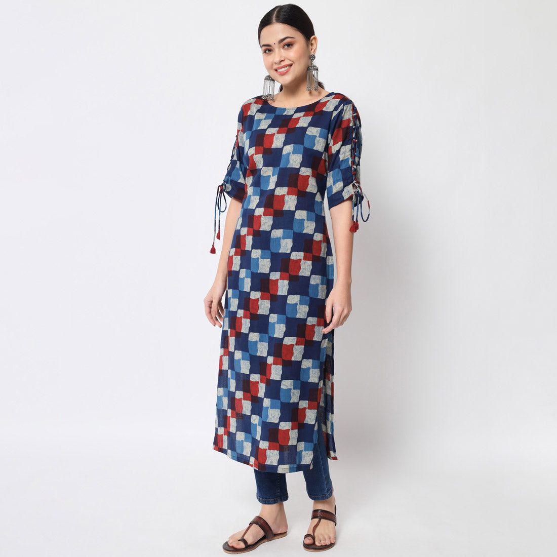 Blue Color Straight Kurta (CK211BLU-M)