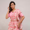 Pink Color Beautiful Ruffled Saree With Blouse & Belt (CK226PNK-L)