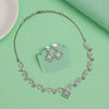 Silver Color American Diamond Necklace Set (CZN1002SLV)