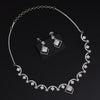 Silver Color American Diamond Necklace Set (CZN1002SLV)