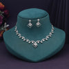 Silver Color American Diamond Necklace Set (CZN1002SLV)