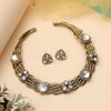 White Color American Diamond Necklace Set (CZN1004WHT)