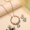 White Color American Diamond Necklace Set (CZN1006WHT)