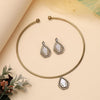 White Color American Diamond Necklace Set (CZN1007WHT)