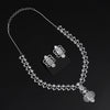 Silver Color American Diamond Necklace Set (CZN1014SLV)