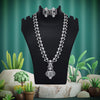 Silver Color American Diamond Necklace Set (CZN1014SLV)