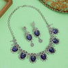 Purple Color American Diamond Necklace Set (CZN1015PRP)