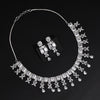 Silver Color American Diamond Necklace Set (CZN1016SLV)