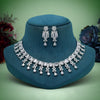 Silver Color American Diamond Necklace Set (CZN1016SLV)