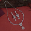 Silver Color American Diamond Necklace Set (CZN1018SLV)