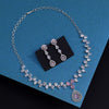 Pink Color American Diamond Necklace Set (CZN1019PNK)