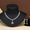 Pink Color American Diamond Necklace Set (CZN1019PNK)