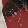 Pink Color American Diamond Necklace Set (CZN1020PNK)