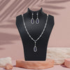 Purple Color American Diamond Necklace Set (CZN1020PRP)