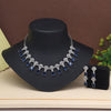 Blue Color American Diamond Necklace Set (CZN1021BLU)