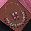 Rani Color American Diamond Necklace Set (CZN1021RNI)