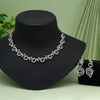 Green Color American Diamond Necklace Set (CZN1022GRN)