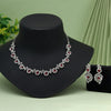 Rani Color American Diamond Necklace Set (CZN1022RNI)