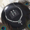 Green Color American Diamond Necklace Set (CZN1023GRN)