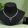 Green Color American Diamond Necklace Set (CZN1023GRN)