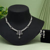 Purple Color American Diamond Necklace Set (CZN1023PRP)