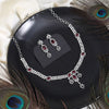 Rani Color American Diamond Necklace Set (CZN1023RNI)