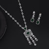 Green Color American Diamond Necklace Set (CZN1024GRN)