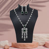 Green Color American Diamond Necklace Set (CZN1024GRN)