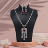 Red Color American Diamond Necklace Set (CZN1024RED)