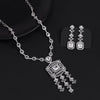 Silver Color American Diamond Necklace Set (CZN1024SLV)