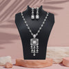 Silver Color American Diamond Necklace Set (CZN1024SLV)