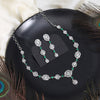 Green Color American Diamond Necklace Set (CZN1027GRN)