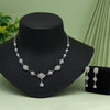 Green Color American Diamond Necklace Set (CZN1027GRN)