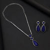 Blue Color American Diamond Necklace Set (CZN1028BLU)