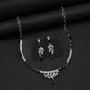 Black Color American Diamond Necklace Set (CZN1029BLK)