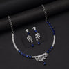 Blue Color American Diamond Necklace Set (CZN1029BLU)