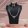 Pink Color American Diamond Necklace Set (CZN1029PNK)