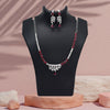 Ruby Color American Diamond Necklace Set (CZN1029RUBY)