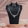 Silver Color American Diamond Necklace Set (CZN1029SLV)