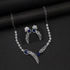 Blue Color American Diamond Necklace Set (CZN1031BLU)