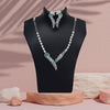 Pista Green Color American Diamond Necklace Set (CZN1031PGRN)