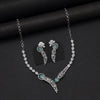 Pista Green Color American Diamond Necklace Set (CZN1031PGRN)