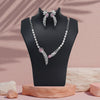 Pink Color American Diamond Necklace Set (CZN1031PNK)