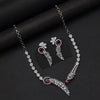 Ruby Color American Diamond Necklace Set (CZN1031RUBY)