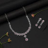 Pink Color American Diamond Necklace Set (CZN1032PNK)