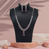 Red Color American Diamond Necklace Set (CZN1032RED)