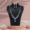 Silver Color American Diamond Necklace Set (CZN1032SLV)