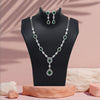 Green Color American Diamond Necklace Set (CZN1033GRN)