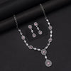 Pink Color American Diamond Necklace Set (CZN1033PNK)